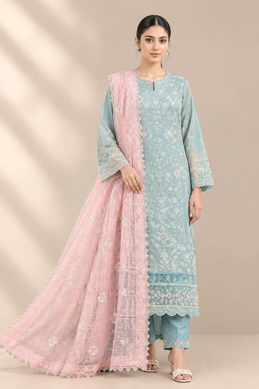 Johra (Mahrin )Embroidered Lawn Jacquard Lawn Duppata