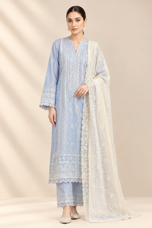Johra (Mahrin )Embroidered Lawn Jacquard Lawn Duppata