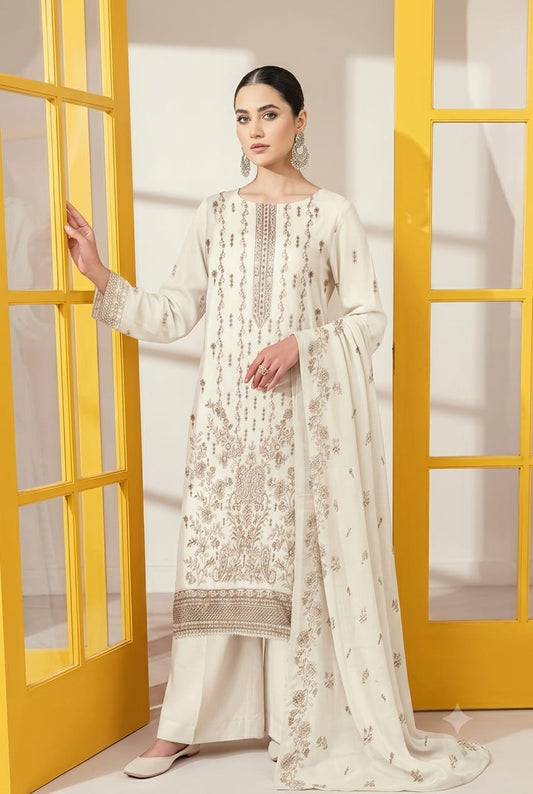 Seline (Elegent) Unstiched  Embroidered Lawn 3PC