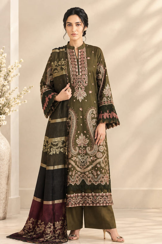 Johra (Majestic) Unstiched Embroidered Lawn 3pc