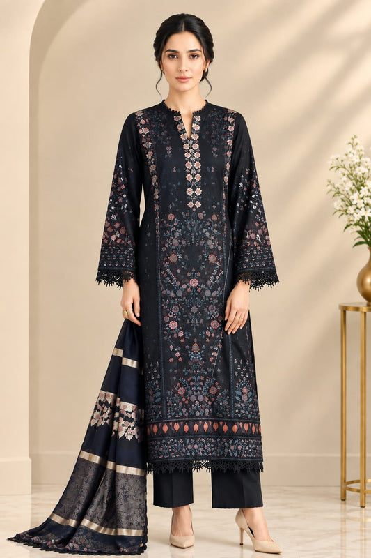 Johra (Majestic) Unstiched Embroidered Lawn 3pc