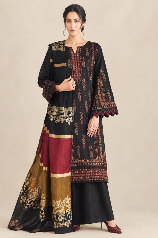 Johra (Majestic) Unstiched Embroidered Lawn 3pc