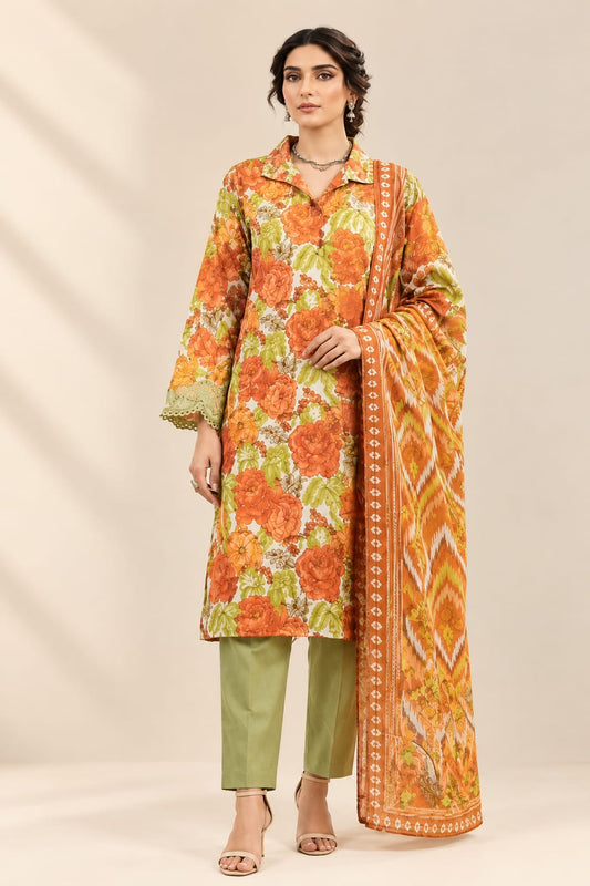 Al Karam Unstiched Printed  Khadar 3Pc