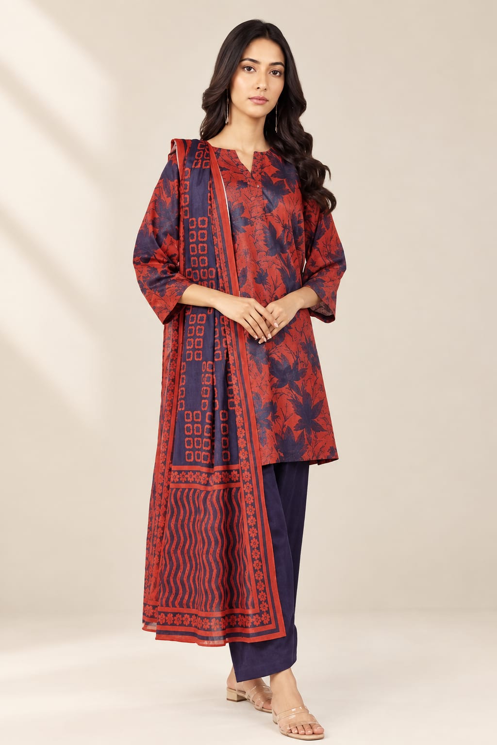 Al Karam Unstiched Printed  Khadar 3Pc