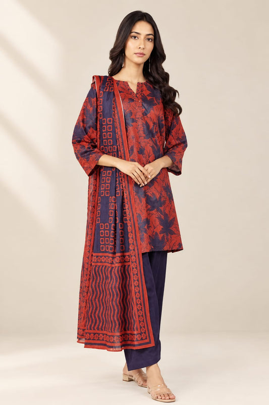 Al Karam Unstiched Printed  Khadar 3Pc