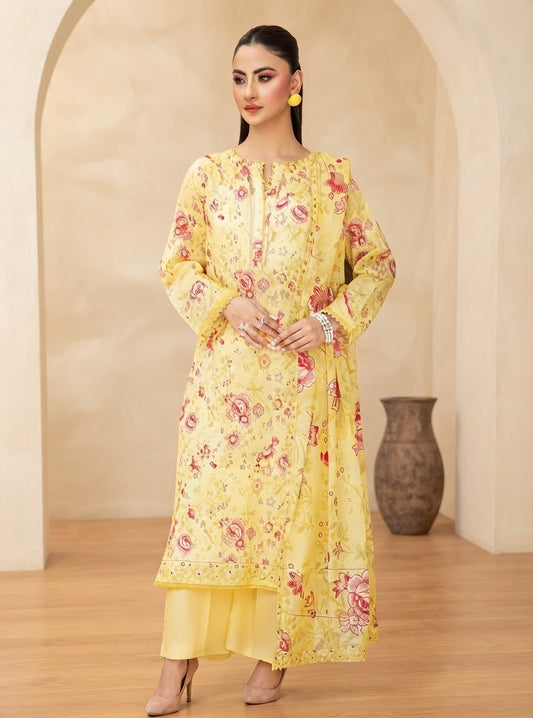 Legends Heer Unstitched Printed Lawn 3pc