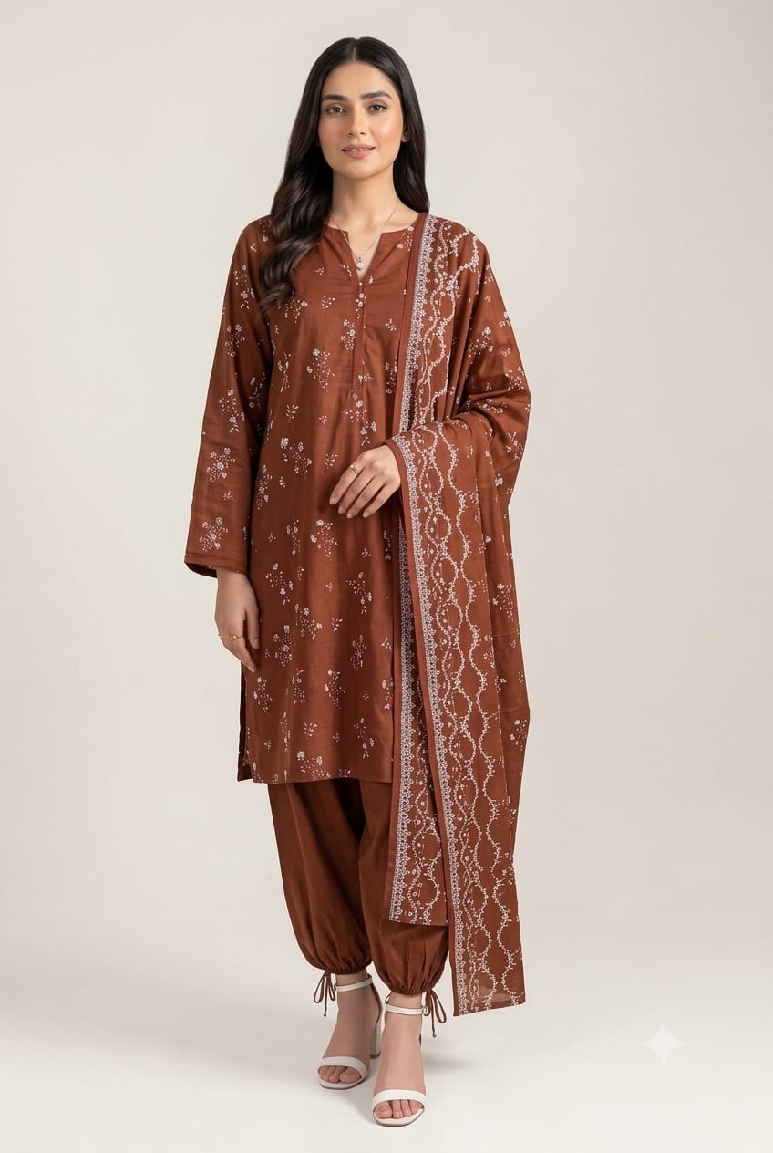 Saya khaddar unstiched 3pc