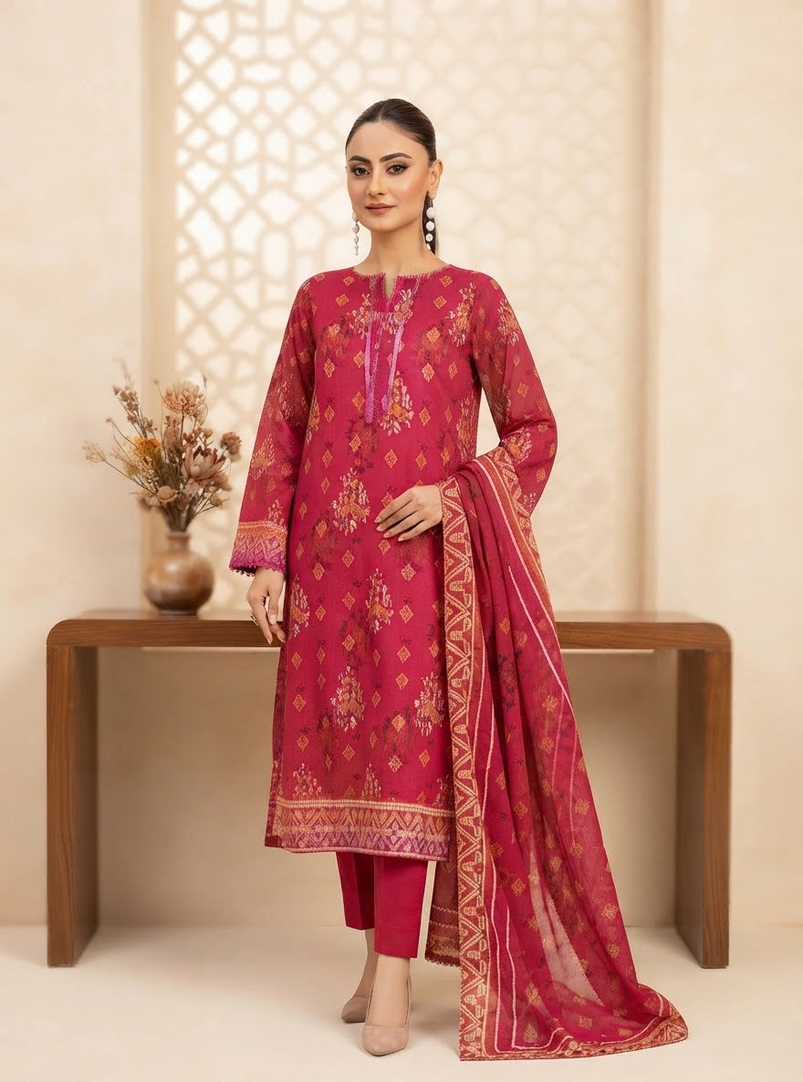 Legends Heer Unstitched Printed Lawn 3pc