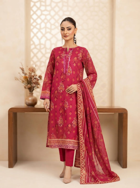 Legends Heer Unstitched Printed Lawn 3pc