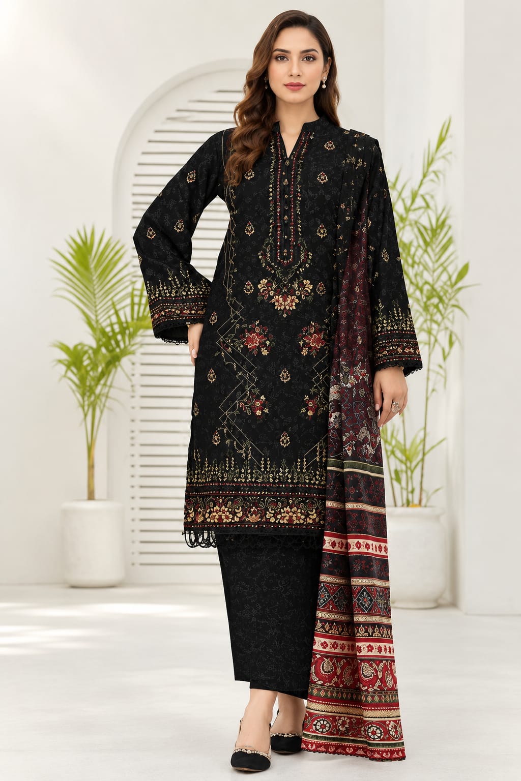 Noor E Nazar By Wania Vol 2, Viscose Silk Embroidered Unstitched 3 Pc