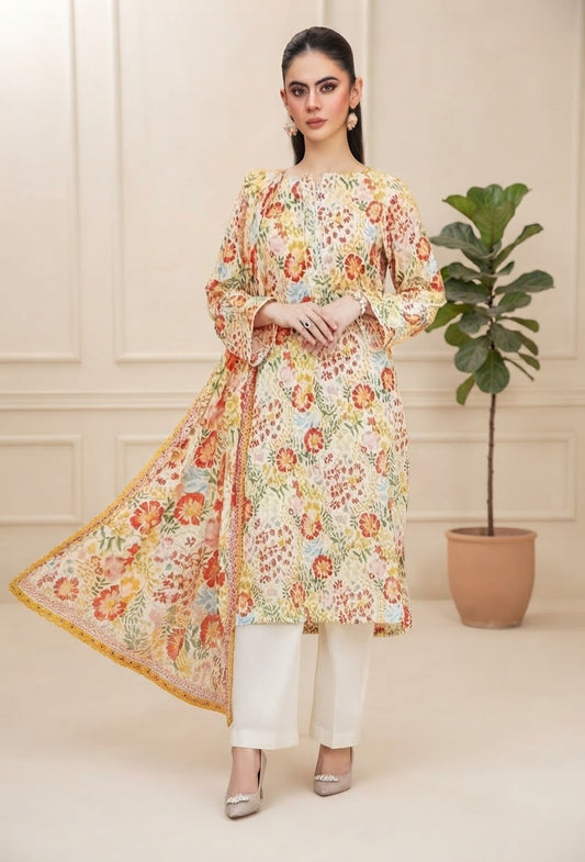 Legends Heer Unstitched Printed Lawn 3pc