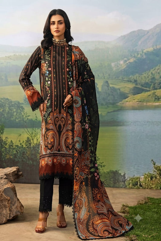 Raiha Unstiched Printed Lawn 3pc