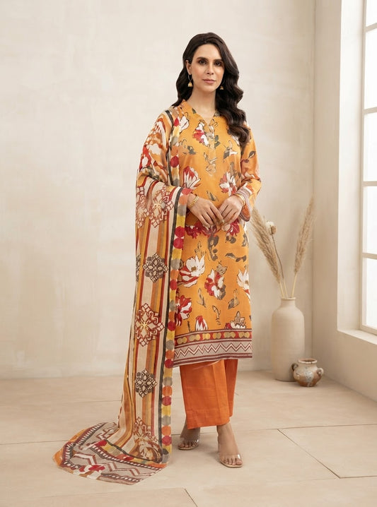 Legends Heer Unstitched Printed Lawn 3pc