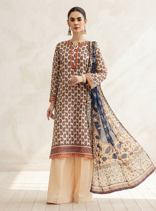 Legends Heer Unstitched Printed Lawn 3pc