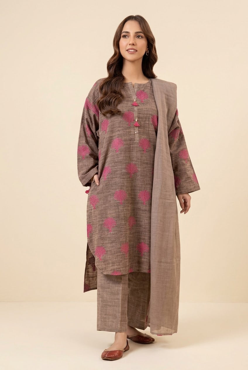Nishat Unstitched Handloom 2pc Shirt Duppata