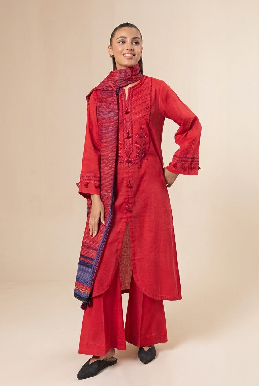 Nishat unstitched khadi cotton 3pc