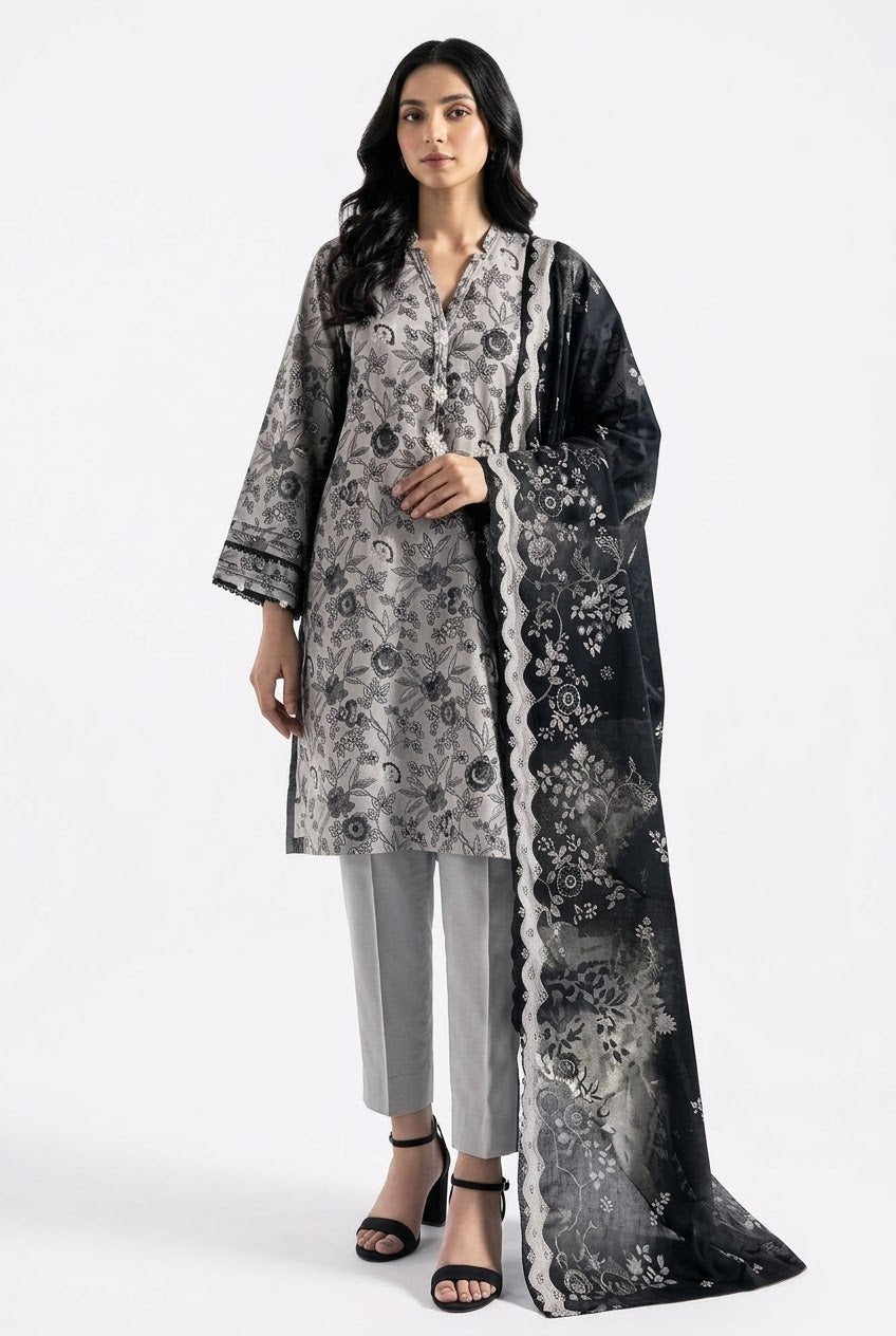 Saya Unstitched Khadar 3pc