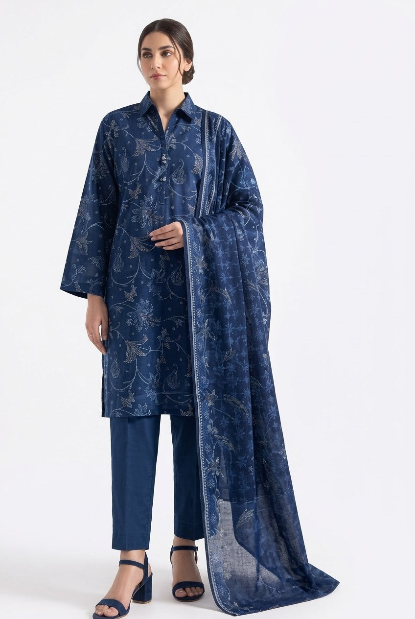 Saya Unstitched Khadar 3pc