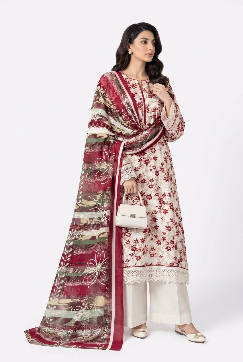 Breeze Unstitched Khaddar 3Pc