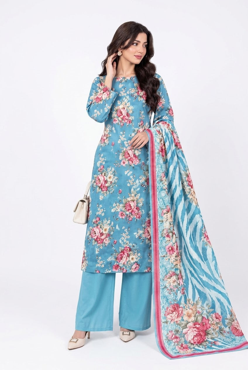 Breeze Unstitched Khaddar 3Pc