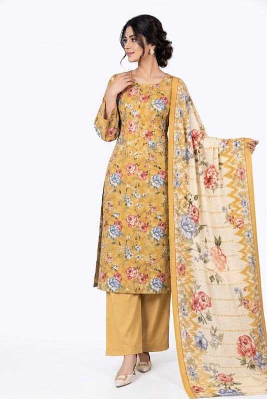 Breeze Unstitched Khaddar 3Pc