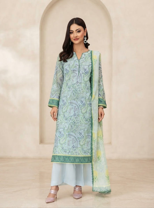 Legends Aansa Unstitched Printed Lawn 3pc