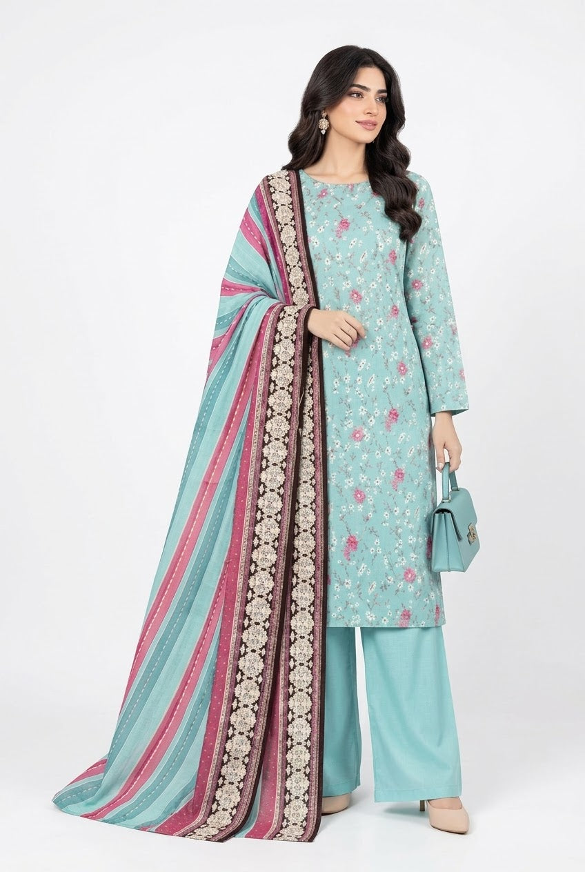 Breeze Unstitched Khaddar 3Pc