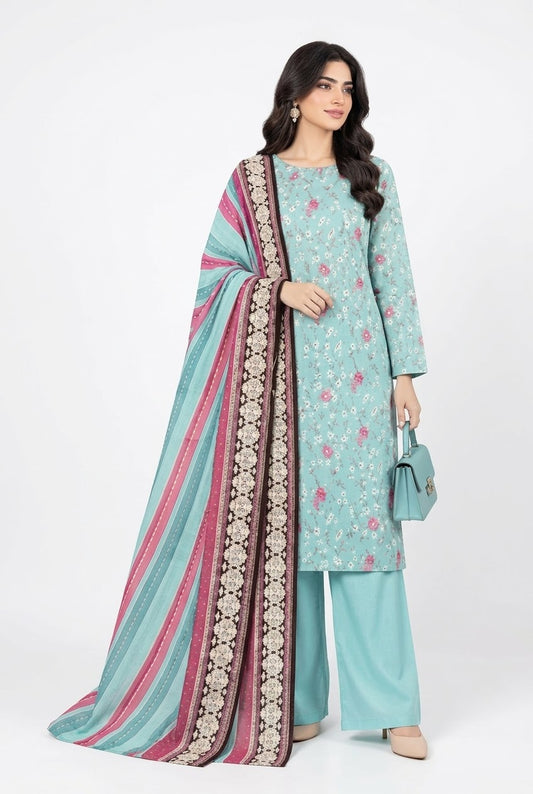 Breeze Unstitched Khaddar 3Pc
