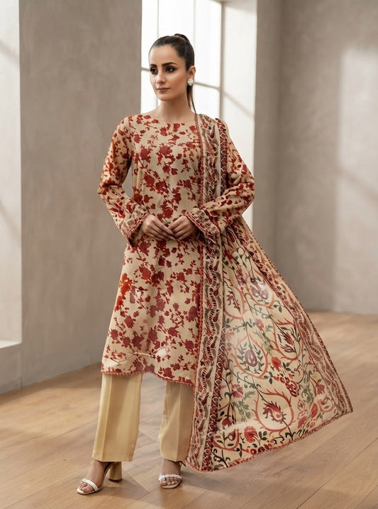 Legends Aansa Unstitched Printed Lawn 3pc
