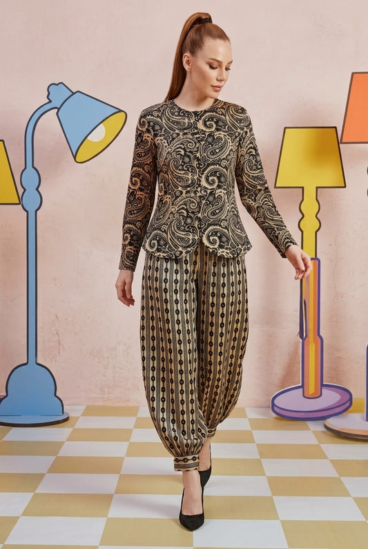 ZESH Winter Essentials Printed Silk Unstitched 2Pc