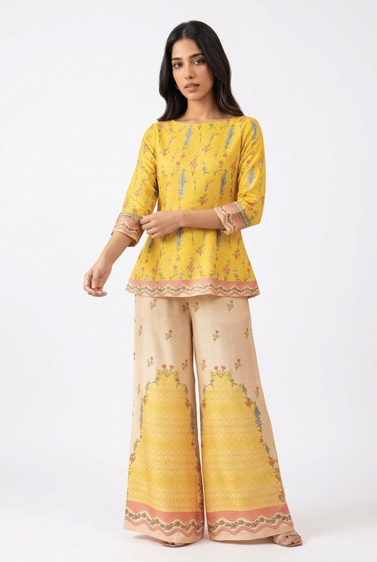 ZESH Winter Essentials Printed Silk Unstitched 2Pc