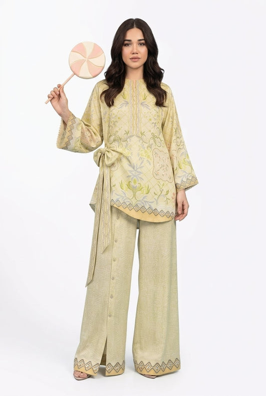 ZESH Winter Essentials Printed Silk Unstitched 2Pc