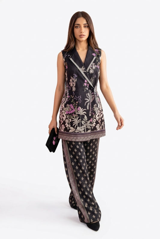 ZESH Winter Essentials Printed Silk Unstitched 2Pc
