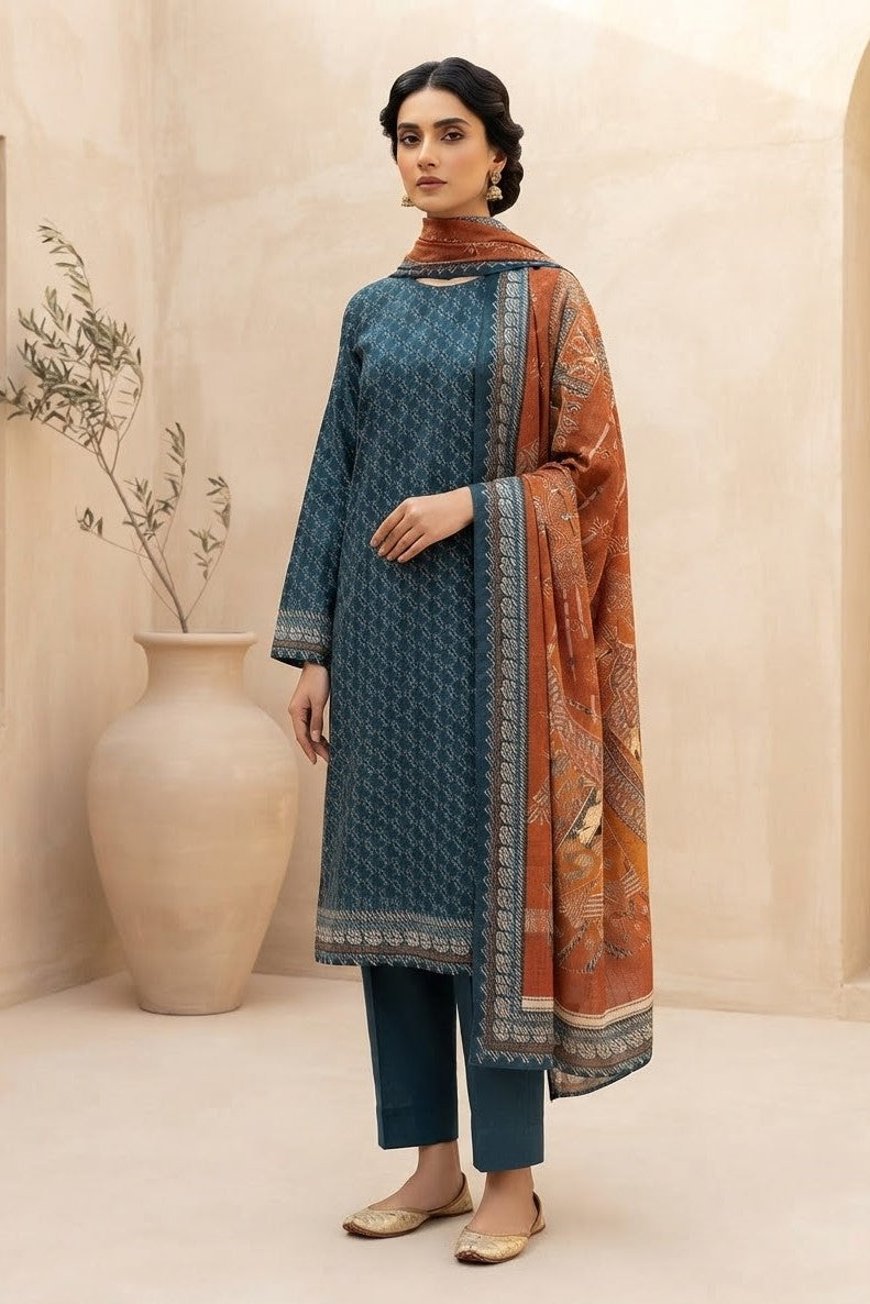 Aisha & Mariyam Unstitched Printed Lawn 3pc