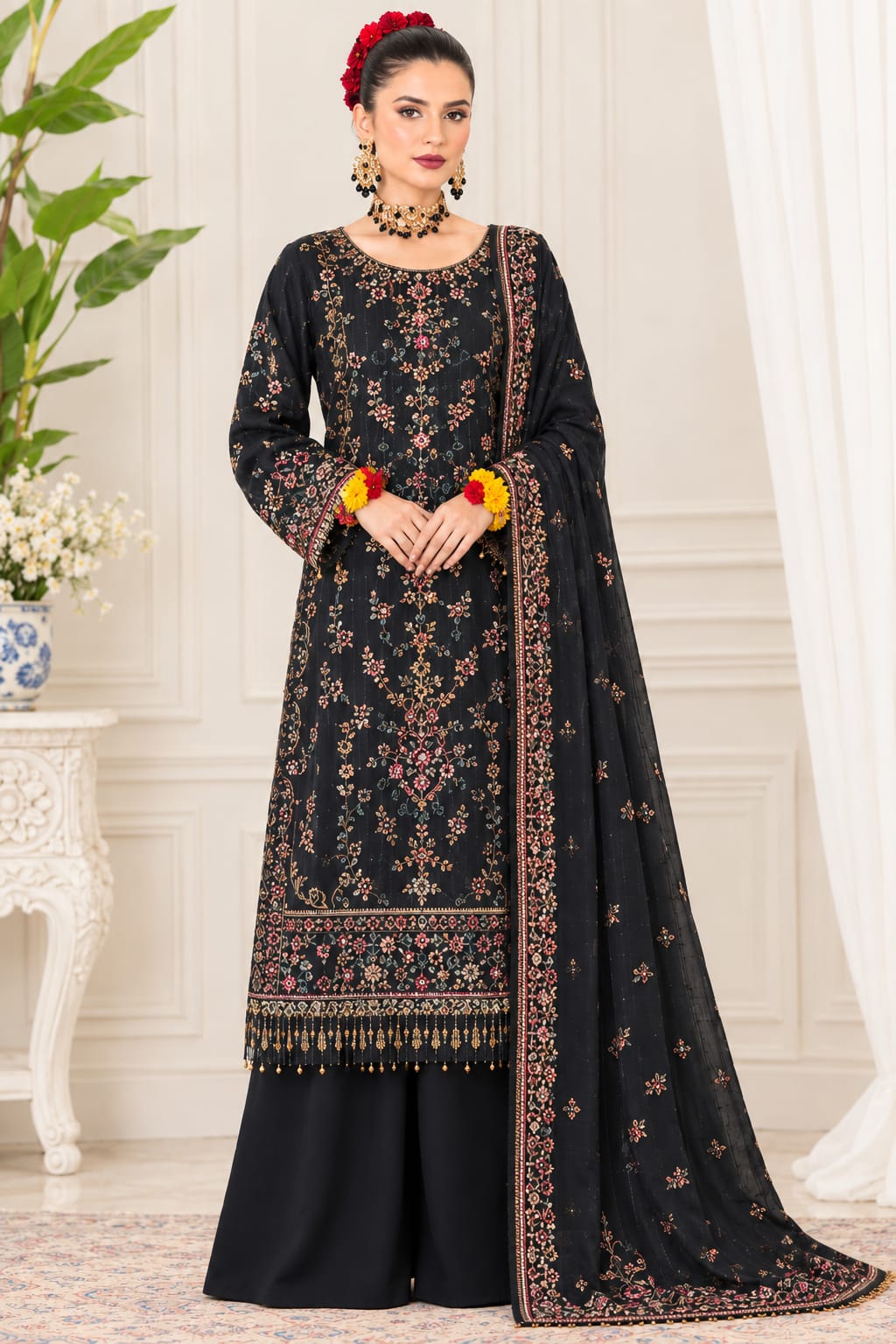 Shagan By Wania Embroidered Velvet 3pc