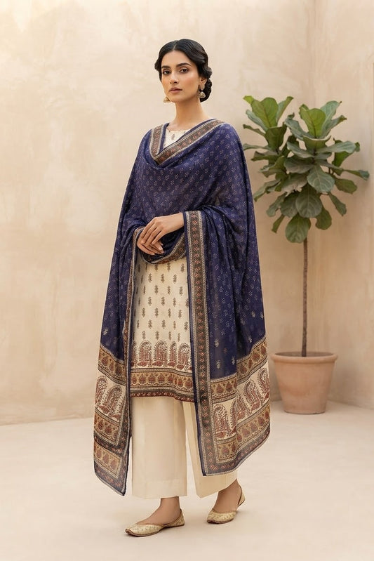 Aisha & Mariyam Unstitched Printed Lawn 3pc