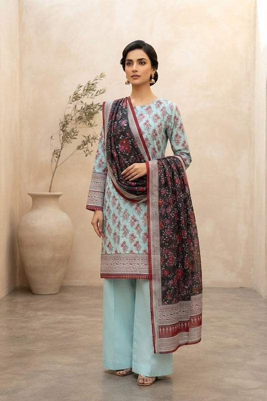 Aisha & Mariyam Unstitched Printed Lawn 3pc