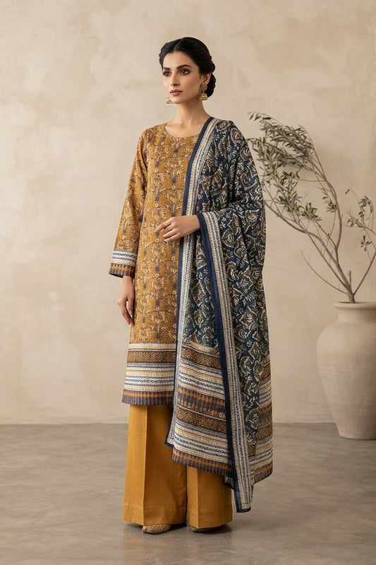 Aisha & Mariyam Unstitched Printed Lawn 3pc