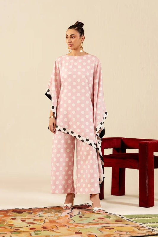 Maryum & Maria Stitched Printed Silk 2pc (Size Medium)