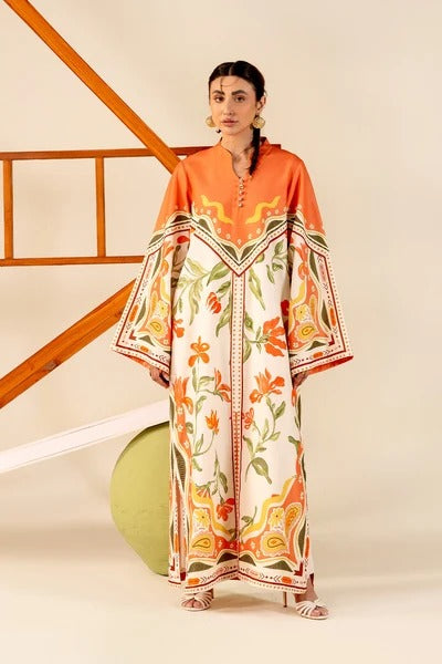MARYUM&MARIA PRINTED SILK STITCHED SHIRT