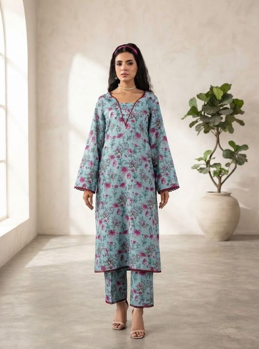 Raiha Unstitched Printed Allover Lawn ST 2pc