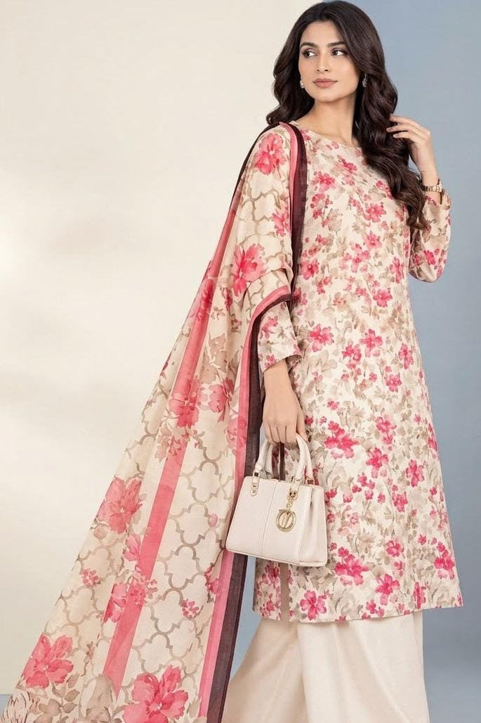 Bareeze Printed Khaddar Unstitched 3Pc