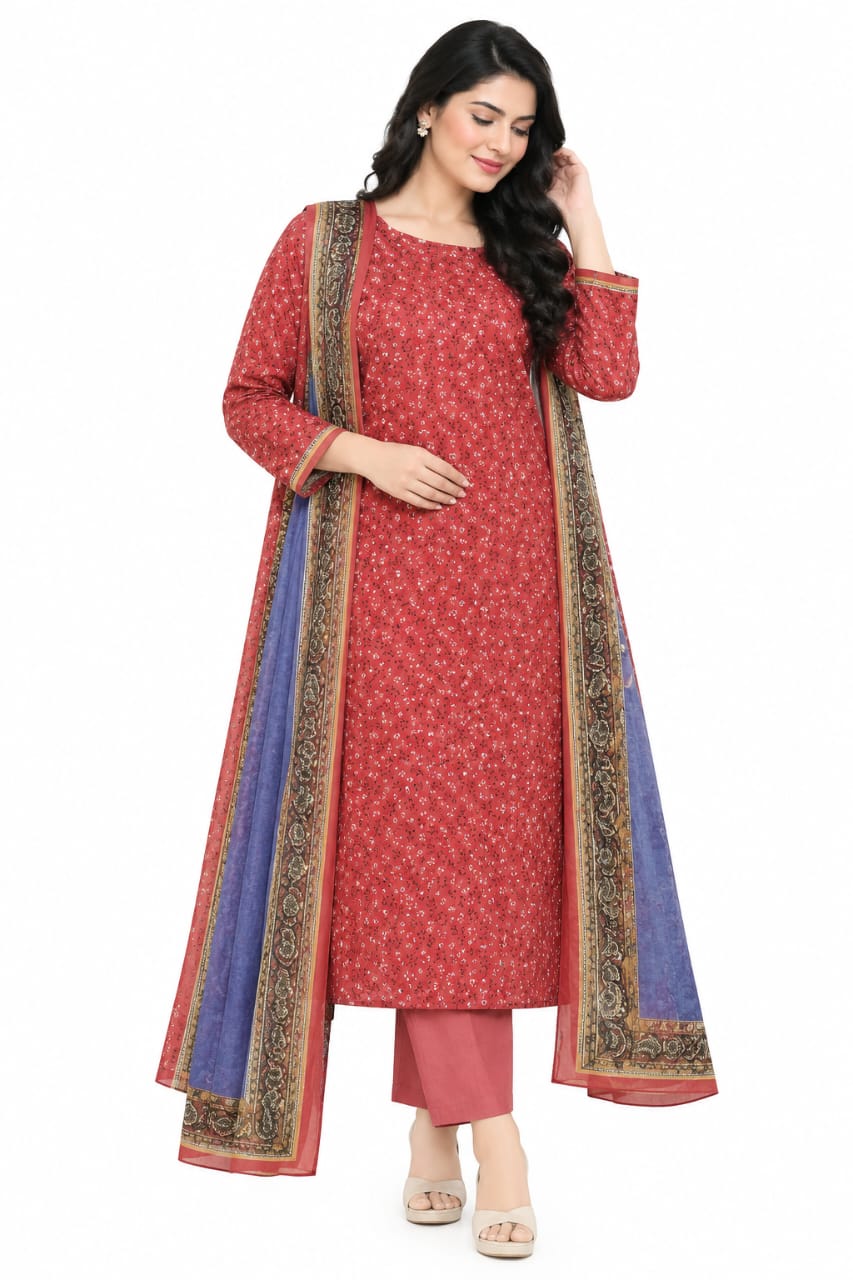 Bareeze Printed Khaddar Unstitched 3Pc