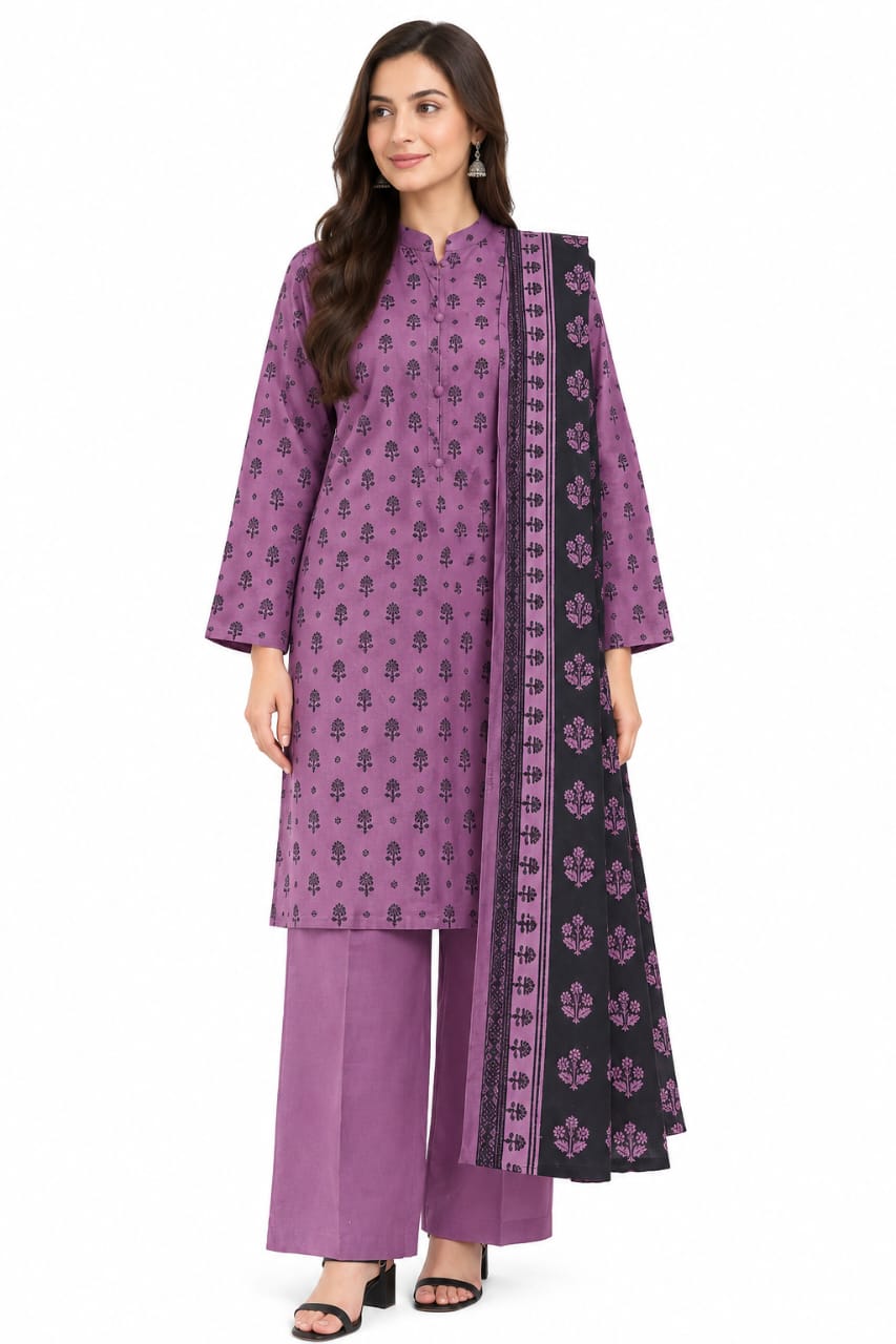 Saya Unstitched Printed Linen 3pc