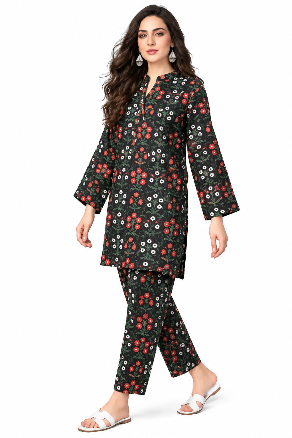 Raabi Unstitched Printed Linen Allover 2Pc