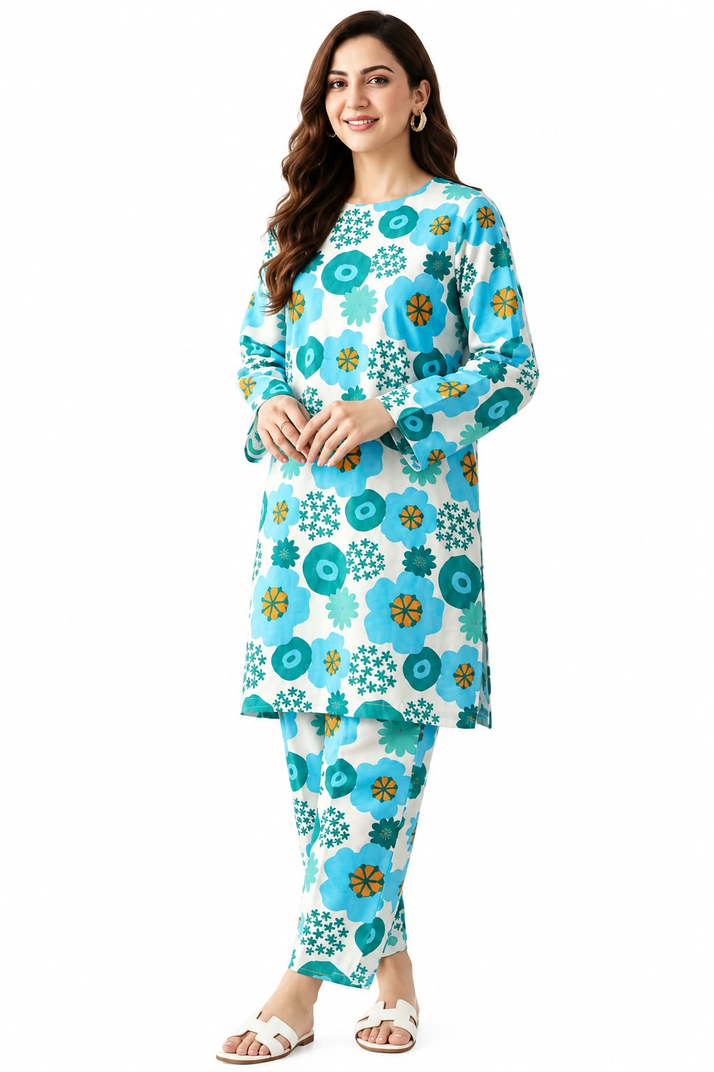 Raabi Unstitched Printed Linen Allover 2Pc