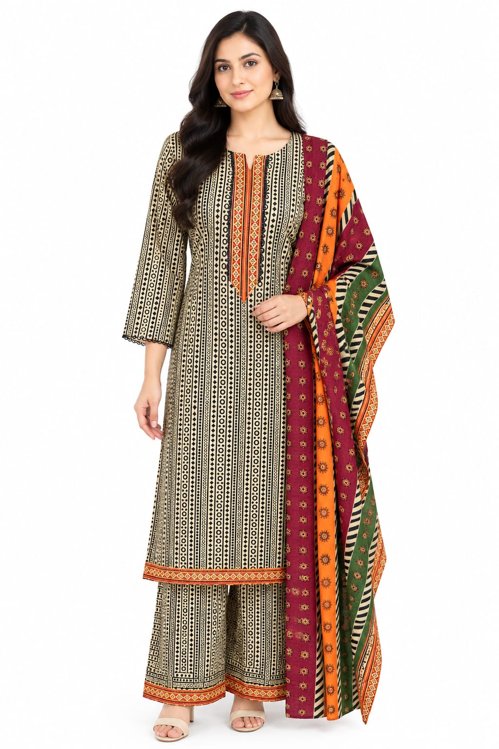 Bin Saeed Stitched Khaddar 3Pc