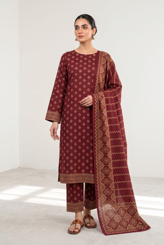 Bin Saeed Stitched Khaddar 3Pc