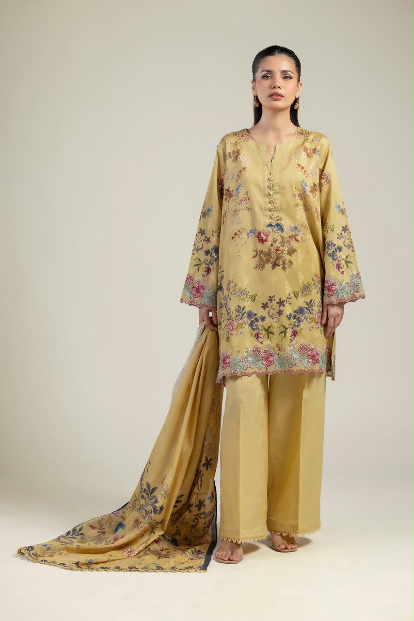 Khaadi Unstitched Linen 3Pc