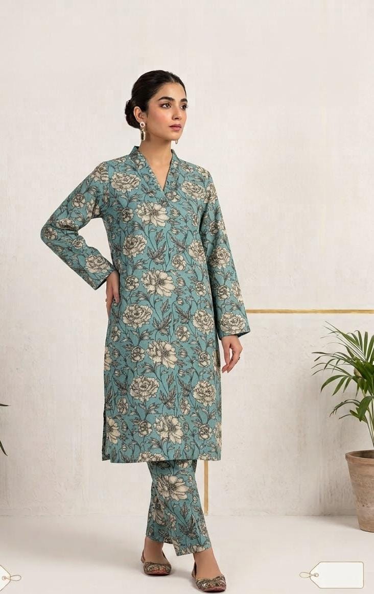 Mix Brand Stitched Khaddar Allover 2Pc